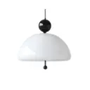 Lámpara colgante moderna – Vidrio blanco lechoso y metal pintado