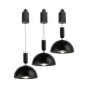 Kit de 3 Lámparas Colgantes Modernas color Negro – Elegancia Ajustable 