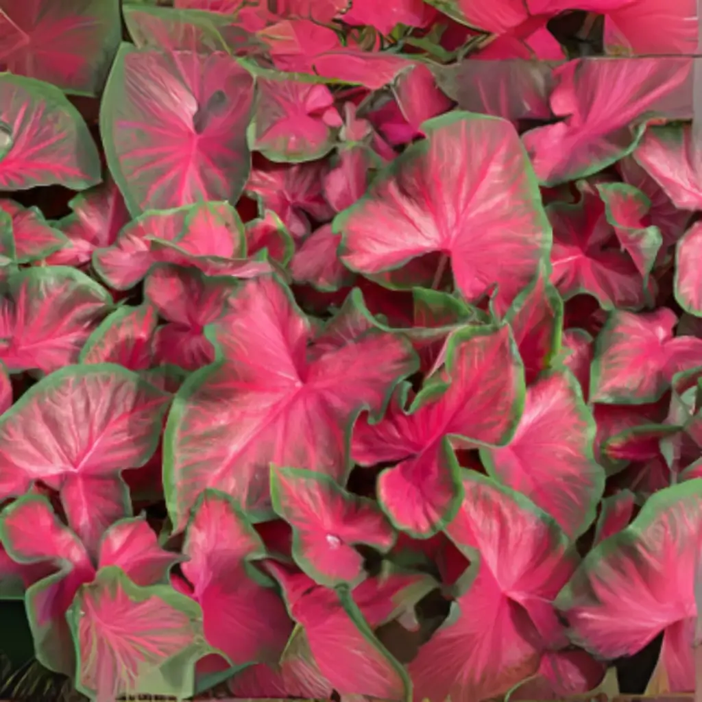 [HORCLAKIT7] Kit 7 Caladiums Clásicos – Plantas Exóticas Tropicales